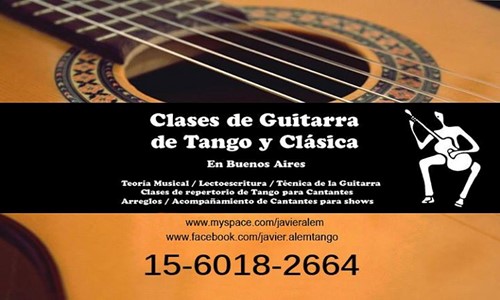 Clases de guitarra clásica y tango